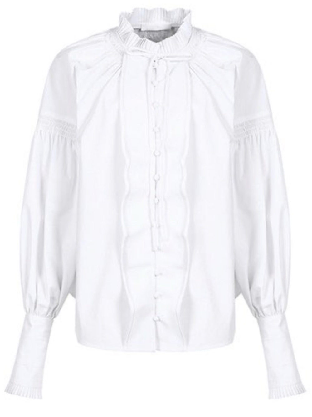 YCH puff sleeve ruffled blouse